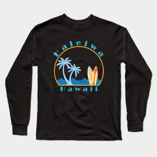 Haleiwa Beach Graphic Long Sleeve T-Shirt